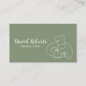 Private Koch Minimalistische Linie Kunstmuseum Grü Visitenkarte (Vorderseite)