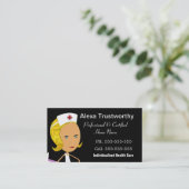 Private Krankenschwester berufliches 3,5" x 2,0" Visitenkarte (Stehend Vorderseite)