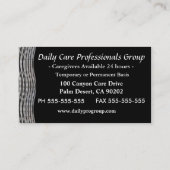 Private Krankenschwester berufliches 3,5" x 2,0" Visitenkarte (Rückseite)