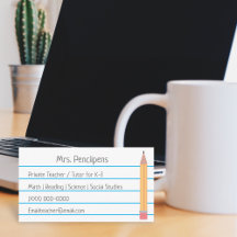 Private Lehrerin Tutor Personalisiert Flashcard