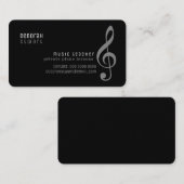 Private Lessons music teacher black Visitenkarte (Vorne/Hinten)