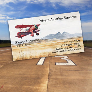 Private Luftfahrt-Dienstleistungen Visitenkarte