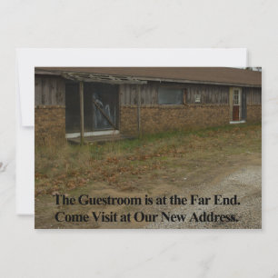 Private lustige Adressenänderung Karte: Guestroom Ankündigung