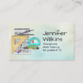 Private Mathematik Tutor - Mathematiklehrer Visitenkarte (Vorderseite)