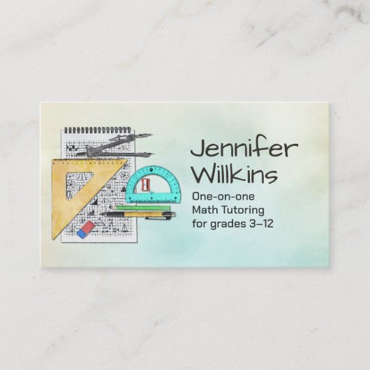 Private Mathematik Tutor - Mathematiklehrer Visitenkarte (Vorderseite)