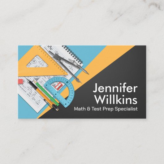 Private Mathematik Tutor - Mathematiklehrer Visitenkarte (Vorderseite)