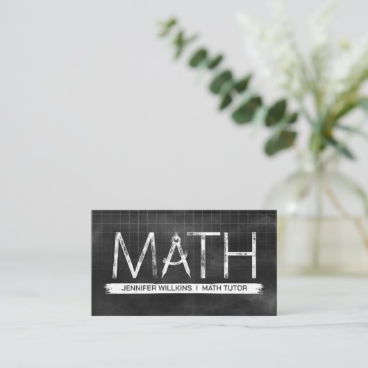 Private Mathematik Tutor - Mathematiklehrer Visitenkarte (Stehend Vorderseite)