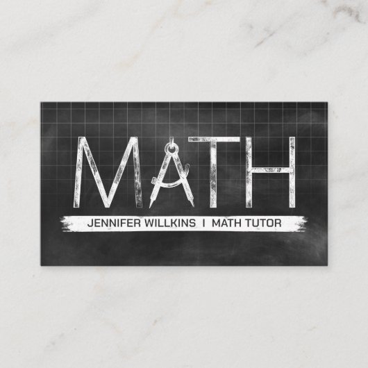Private Mathematik Tutor - Mathematiklehrer Visitenkarte (Vorderseite)