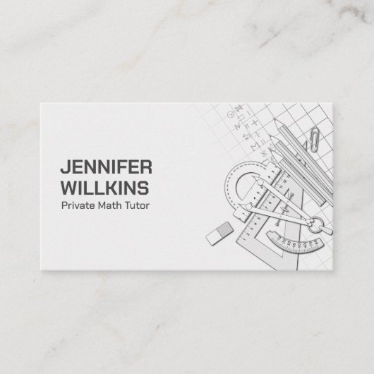 Private Mathematik Tutor - Mathematiklehrer Visitenkarte (Vorderseite)