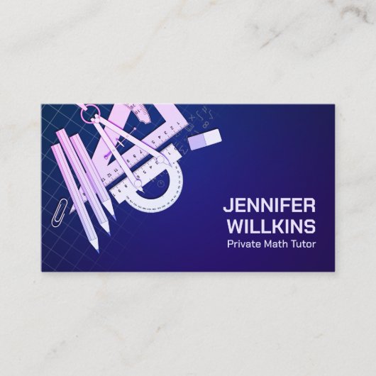 Private Mathematik Tutor - Mathematiklehrer Visitenkarte (Vorderseite)