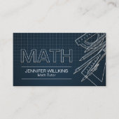Private Mathematik Tutor - Mathematiklehrer Visitenkarte (Vorderseite)