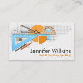 Private Mathematik Tutor - Mathematiklehrer Visitenkarte (Vorderseite)