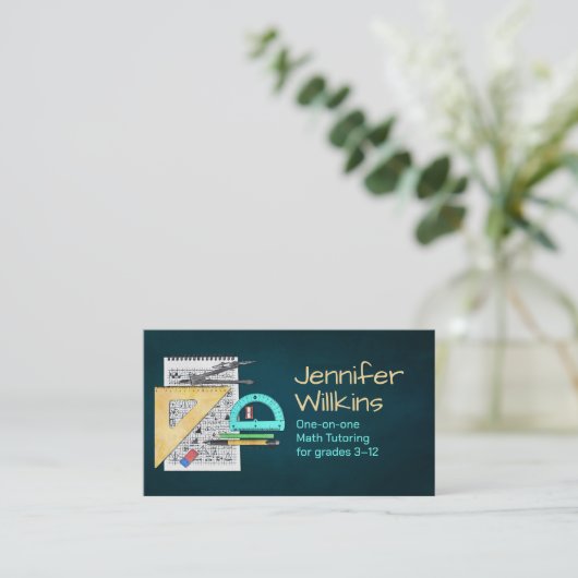 Private Mathematik Tutor - Mathematiklehrer Visitenkarte (Stehend Vorderseite)