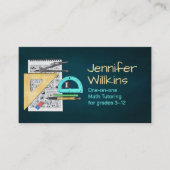 Private Mathematik Tutor - Mathematiklehrer Visitenkarte (Vorderseite)