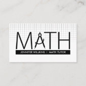 Private Mathematik Tutor - Mathematiklehrer Visitenkarte (Vorderseite)