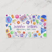 Private Mathematiklehrer - Frühe Noten, elementare Visitenkarte (Vorderseite)