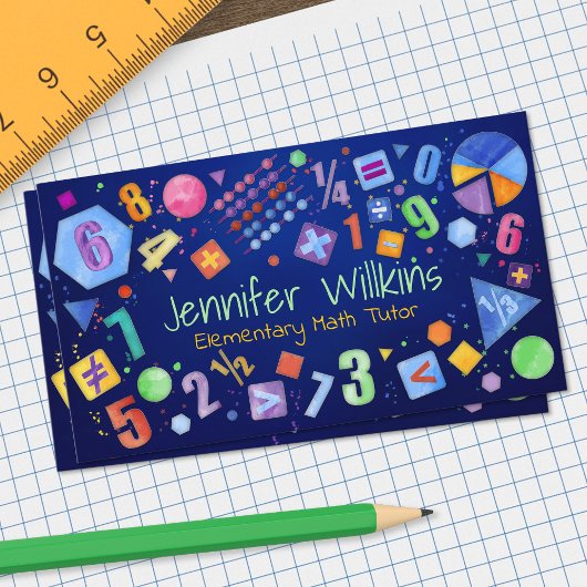 Private Mathematiklehrer - Frühe Noten, elementare Visitenkarte