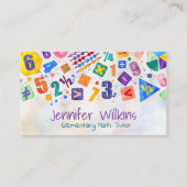 Private Mathematiklehrer - Frühe Noten, elementare Visitenkarte (Vorderseite)