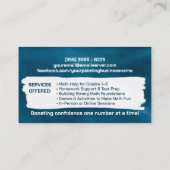 Private Mathematiklehrer - Vorschulen, Grundschule Visitenkarte (Rückseite)