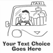 Private Miete & Taxi Service Aufkleber (Vorderseite)