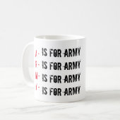 Private Nachrichten-Netz - A ist für Armee-Tasse Kaffeetasse (Vorderseite Links)
