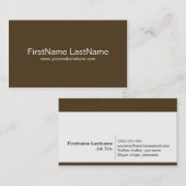 Private Networking Business Cards in Brown Visitenkarte (Vorne/Hinten)