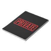 Private Notepad mit schwarzstempelem Stempel Notizblock (Rotiert)