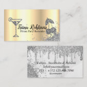 Private Party Barkeeper Bar Catering Getränke Visitenkarte (Vorne/Hinten)