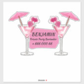 Private Party Barkeeper Bar Drinks Auto Aufkleber (Blatt)