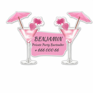Private Party Barkeeper Bar Drinks Auto Aufkleber