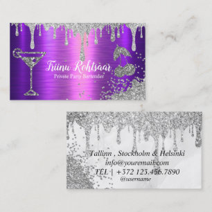 Private Party Barkeeper Business Card Visitenkarte