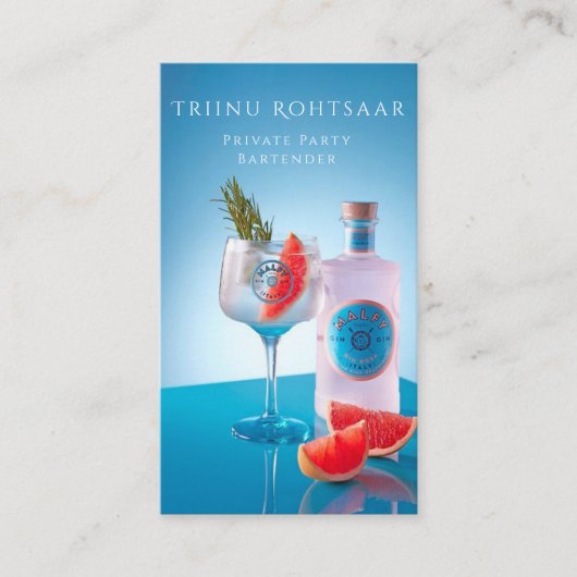 Private Party Barkeeper Coctails Visitenkarte (Vorderseite)