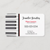 Private Piano Teacher Business Cards Visitenkarte (Vorderseite)