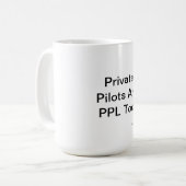Private Piloten sind PPL auch Kaffeetasse (Vorderseite Links)