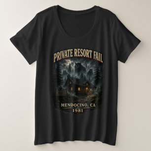 Private Resort Fail Damen Übergrößen Dunkel Große Größe T-Shirt