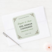 Private Sammlung handgefertigt viridescent Candle Quadratischer Aufkleber (Umschlag)