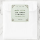 Private Sammlung handgefertigt viridescent Candle Quadratischer Aufkleber (Tasche)