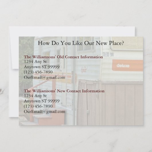 Private Schöne Adressenänderung - Gästehaus Ankündigung (Rückseite)