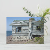 Private Schöne Adressenänderung: Seaside Zuhause Ankündigung (Stehend Vorderseite)