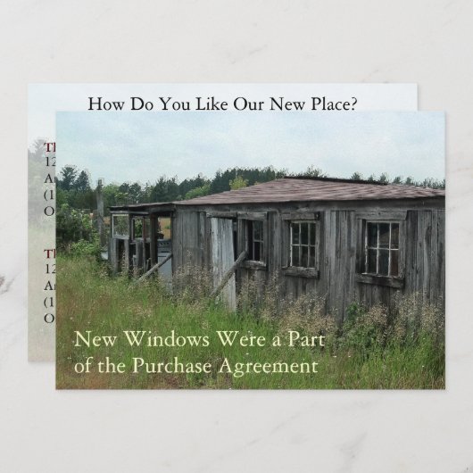 Private Schöne Adresskartenänderung: Neue Fenster Ankündigung (Vorne/Hinten)