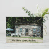 Private Schöne Änderung der Adresskarte: Blockhütt Ankündigung (Stehend Vorderseite)