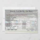 Private Schöne Änderung der Adresskarte: Blockhütt Ankündigung (Rückseite)