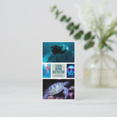 Private Scuba Diving Business Card Visitenkarte (Stehend Vorderseite)