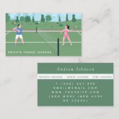 Private Tennisunterricht Modernes Hofbild Visitenkarte (Vorne/Hinten)