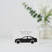 Private Treiber für Black Car Print Visitenkarte (Stehend Vorderseite)