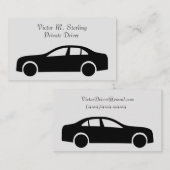 Private Treiber für Black Car Print Visitenkarte (Vorne/Hinten)