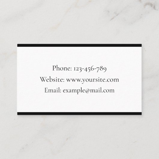 Private Tutor Lehrerin Minimalistisches Buch Visitenkarte (Rückseite)