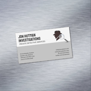 Private Untersuchung   Detektiv Beruflich Magnetische Visitenkarte