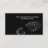 Private Untersuchung | Detektiv Beruflich Visitenkarte (Rückseite)