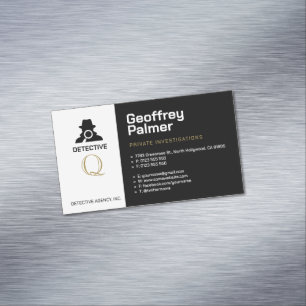 Private Untersuchungen   Detektiv Beruflich Magnetische Visitenkarte
